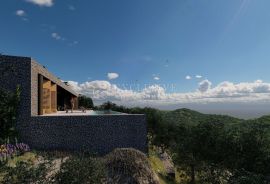 KORČULA GRAĐEVINSKO ZEMLJIŠTE S PROJEKTOM ZA VILU 34 000m2, POGLED NA MORE, Korčula, Land