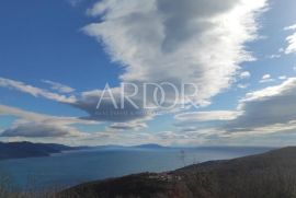 Brseč, veliko zemljište sa panoramskim pogledom, Mošćenička Draga, Zemljište