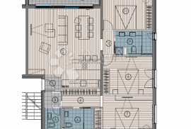 NOVOGRADNJA - TROSOBNI STAN U MARINI C1 S4, Marina, Apartamento