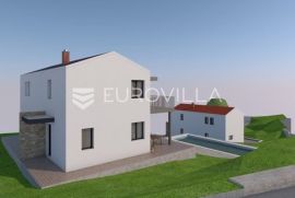 Istra, Rakalj - moderna samostojeća kuća sa bazenom i pogledom na more, NKP 140.50 m2, Marčana, Ev