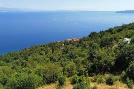 LOVRAN - okolica, zemljište s pogledom na more i građevinskom dozvolom za vilu, Lovran, Land