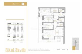 DONJI ZAMET, vrhunska novogradnja 3S+DB s pogledom na more i garažom (S1.3), Rijeka, Wohnung