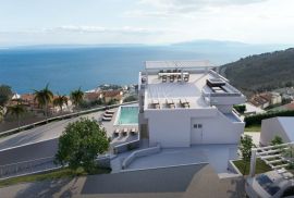 OPATIJA, BREGI - stan 50m2 DB+1S, 1.KAT s panoramskim pogledom na more i bazenom, Matulji, Wohnung