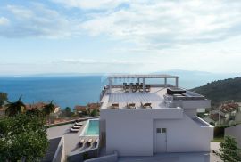 OPATIJA, BREGI - stan 50m2 DB+1S, 1.KAT s panoramskim pogledom na more i bazenom, Matulji, Διαμέρισμα