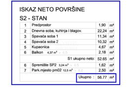 ISTRA, PULA - Stan 56,77 m2! NOVOGRADNJA, Pula, Appartement