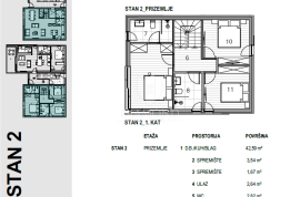 Krk, otok Krk, prostrani trosobni stan u novogradnji, Krk, Appartement