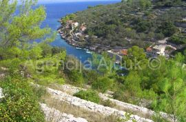 Korčula uvala Prapratna građevinsko zeml za vile 3403 m2, Vela Luka, Γη