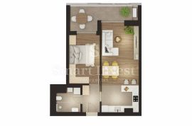 DONJI ZAMET, vrhunska novogradnja 1S+DB s pogledom na more i garažom (S5.4), Rijeka, Apartamento