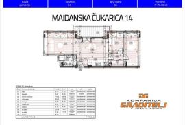 Novogradnja, trosoban 76,06 m2, Banovo brdo, Majdanska Čukarica 14, Čukarica, Apartamento