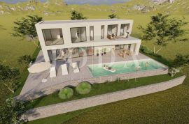Moderna kuća u izgradnji - okolica grada Krka, Krk, Ev
