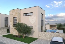 Fažana, okolica, atraktivna nova kuća u mirnoj ulici, Fažana, Famiglia