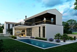 ISTRA, LABIN - Moderno dizajnirana kuća s bazenom na rubu naselja, Labin, Ev