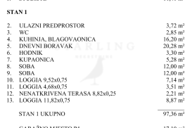 ZGRADA 1, STAN S1, NOVOGRADNJA, PRODAJA, BIJENIK, 110,12 m2, 3s, Črnomerec, شقة