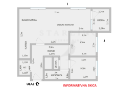 STAN, PRODAJA, ZAGREB, PODSUSED, 69 m2, 3-SOBAN, Podsused - Vrapče, Appartement