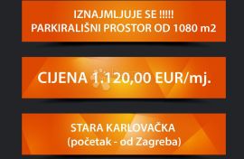 PARKIRALIŠNI I SL. PROSTOR 1080 M2 - BLIZINA ARENA CENTRA, Novi Zagreb - Zapad, أرض