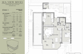 COSTABELLA, BIVIO, KANTRIDA - eksluzivan stan 101,87m2 prizemlje, 100m od mora, prekrasan pogled + okućnica 40m2- STAN 1, Rijeka, Appartment