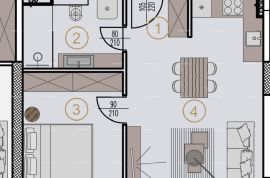 Stan Prodaja stanova u novom poslovno - stambenom projektu, Poreč, J06-zgrada J, Poreč, Appartamento