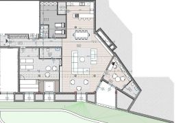 OPATIJA, CENTAR - stan prizemlje 172m2 s pogledom na more wellnessom i teretanom K2, Opatija, Daire