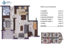 STANOVI - BANJA LUKA - NASELJE MJESEC - OD 48 DO 52 m2, Banja Luka, Flat