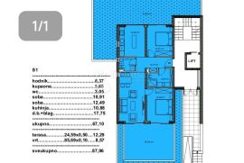 Novogradnja Makarska od 2500-3400€! 3soban 88m2 s vrtom (S1z), Makarska, Wohnung