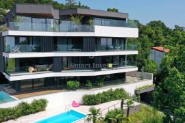 OPATIJA, stan 2S+DB s pogledom na more u vrhunskoj novogradnji s bazenom, Opatija, Appartamento