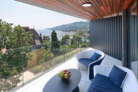 OPATIJA, stan 2S+DB s pogledom na more u vrhunskoj novogradnji s bazenom, Opatija, Kвартира