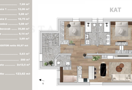 STAN, NOVOGRADNJA, PRODAJA, ŠESTINE, 123,69 m2, 4s, Podsljeme, Appartement