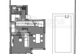 VODICE STAN SA DVORIŠTEM NADOMAK MORA  DX1, Vodice, Wohnung