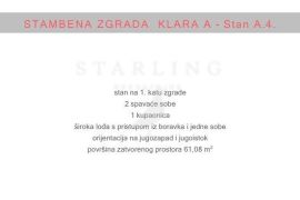 STAN A.4., NOVOGRADNJA, PRODAJA, SVETA KLARA, 70,56 m2, 3s, Novi Zagreb - Zapad, شقة