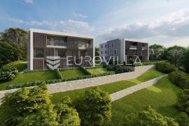 Istra, Labin - prekrasni trosobni stan u urbanoj villi, A6 1. kat, NKP 81.74 m2 - pogled na more, Labin, Daire