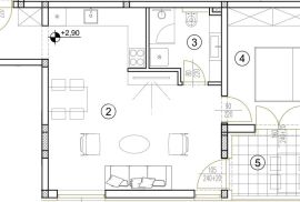 Istra, Medulin, stan prvi kat 60,89m2, 1SS+DB, garaža, blizina mora!! NOVO!! #prodaja, Medulin, Flat