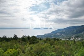 OPATIJA, VEPRINAC- građevinsko zemljište 2600m2 s pogledom na more za obiteljsku kuću/ villu/ apartmane/ kuću za iznajmljivanje - odmor s bazenom, Opatija - Okolica, Zemljište