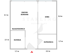 STAN, NAJAM, ZAGREB, CENTAR, LJUDEVITA POSAVSKOG, 40 m2, 2-soban, Donji Grad, Apartamento