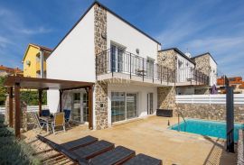 Kornić, Otok Krk- Vila 121m2 s pogledom na more i bazenom, Krk, Casa