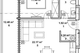 Žminj - novogradnja, 1S+DB, 51 m2, Žminj, Διαμέρισμα