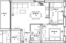 Žminj - novogradnja 2S+DB, 56 m2, Žminj, Appartement