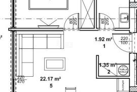 Žminj - novogradnja, 1S+DB, 51 m2, Žminj, Apartamento