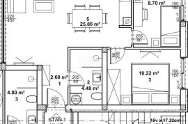 Žminj - novogradnja 2S+DB, 56 m2, Žminj, Appartement