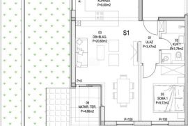 Barban - novogradnja, 2S+DB s terasom, 73 m2, Barban, شقة