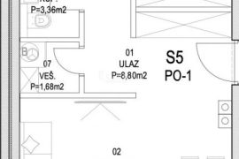 Barban - novogradnja, 2S+DB s terasom, 64 m2, Barban, Apartamento