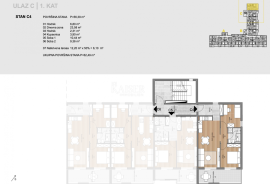 Labin, centar - 2S+DB s terasom, 63 m2, Labin, شقة