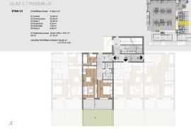 Labin, centar - 2S+DB s vrtom, 62,82 m2 + 21,75 m2, Labin, Διαμέρισμα