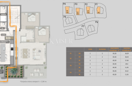 Šibenska rivijera - ekskluzivan stan 3S+DB, na samo 50m od mora, Šibenik, Appartamento