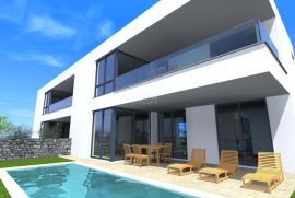 Otok Krk, Malinska - dvojna kuća sa bazenom 180m2, Malinska-Dubašnica, House