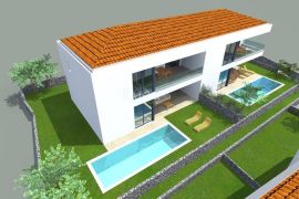 Otok Krk, Malinska - dvojna kuća sa bazenom 180m2, Malinska-Dubašnica, Casa