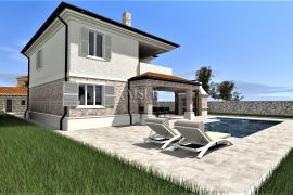 Otok Krk, Vrbnik okolica - villa sa bazenom 137m2, Biskupija, House