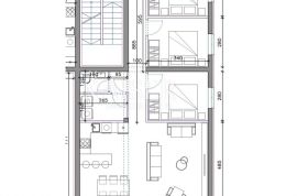 Sukošan - penthouse 132m2, 100m do mora, pogled more, Sukošan, شقة