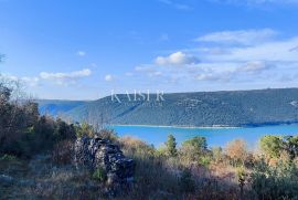 Istra, Labin - građevinsko zemljište s pogledom na more, 1200 m2, Labin, Land