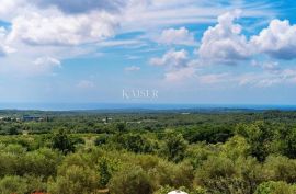 Istra, Višnjan, kuća s bazenom i predivnim pogledom na more, Višnjan, Famiglia