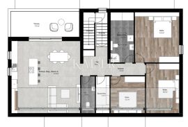 Istra, Poreč - prekrasni penthouse 143 m2 u novogradnji, Poreč, Appartamento